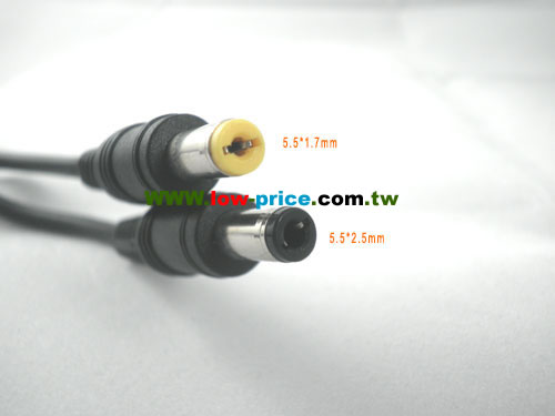 Difference of acer adapter tip 5.5*1.7mm and 5.5*2.5mm