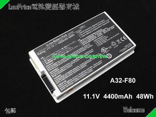 ASUS A32-F80H Battery 4400mAh, 49.00Wh  11.1V White Li-ion