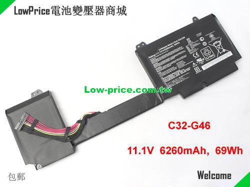 ASUS C32-G46 Battery 6260mAh, 69.00Wh  11.1V Black Li-Polymer