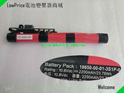 ACER 18650-00-02-04-3S1P-0 Battery 2200mAh, 23.76Wh  10.8V Black Li-ion