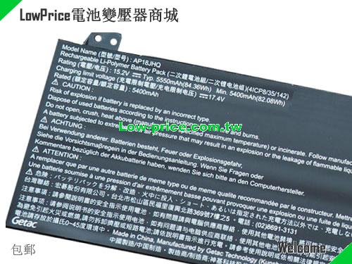 ACER AP18JHQ Battery 5550mAh, 84.36Wh  15.2V Black Li-Polymer