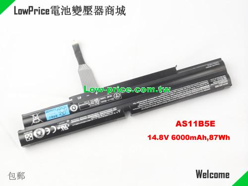 ACER AS11B5E Battery 6000mAh, 87.00Wh  14.8V Black Li-ion