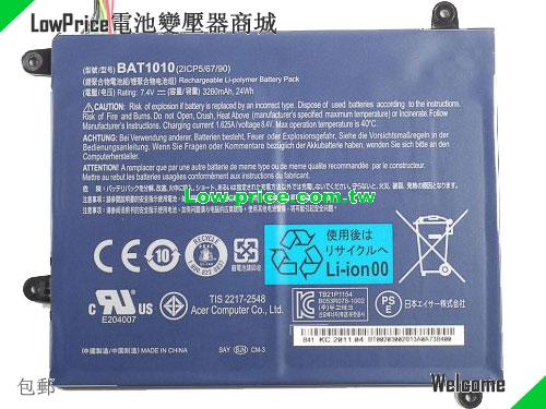 ACER BAT-1010 2ICP 5/67/89 Battery 3260mAh, 24.00Wh  7.4V Black Li-ion