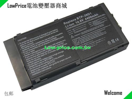 ACER BTP620 Battery 3920mAh 14.8V Black Li-ion