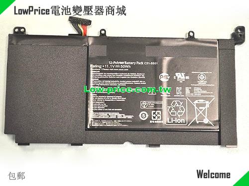 ASUS R553LN-DM123H Battery 50.00Wh 11.1V Black Li-Polymer