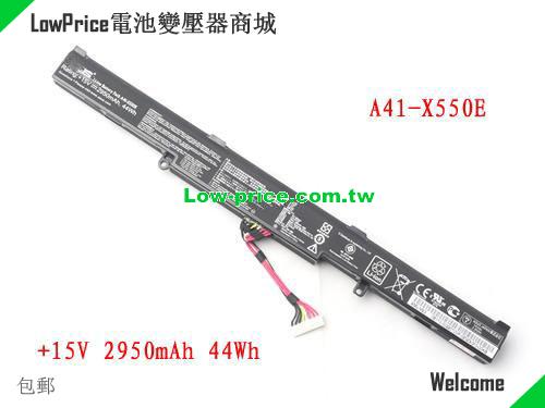 ASUS A41X500E Battery 2950mAh, 44.00Wh  15V Black Li-ion