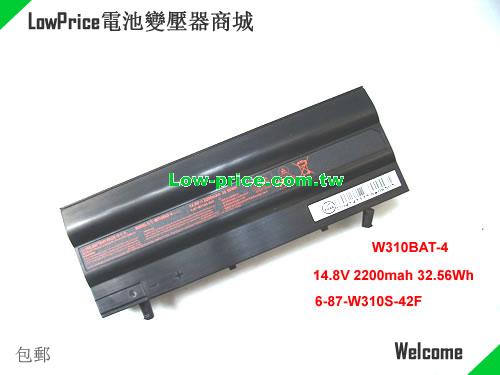 CLEVO 687W310S42F1 Battery 2200mAh, 32.56Wh  14.8V Black Li-ion