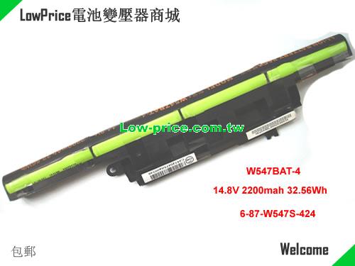 CLEVO W547CZ Battery 2200mAh, 32.56Wh  14.8V Black Li-ion