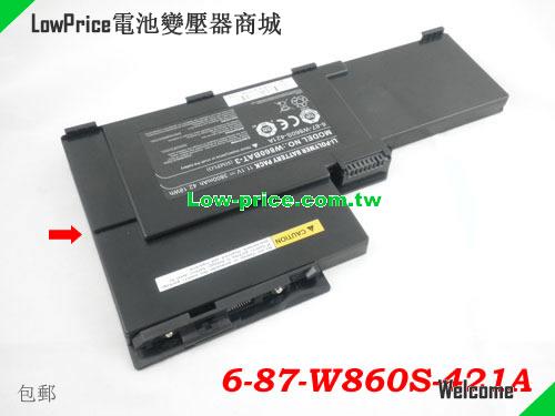 CLEVO W860BAT-3(SIMPLO) Battery 3800mAh 11.1V Black Li-Polymer