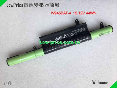 CLEVO 6-87-W945S Battery 2800mAh, 44.00Wh  15.12V Black Li-ion