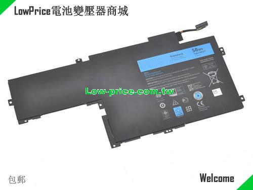 Dell Ins14HD-2608T Battery 58.00Wh 7.4V Black Li-Polymer