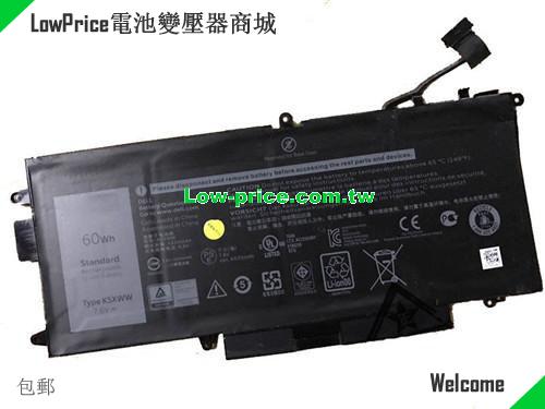 Dell K5XWW Battery 7890mAh, 60.00Wh  7.6V Black Li-ion
