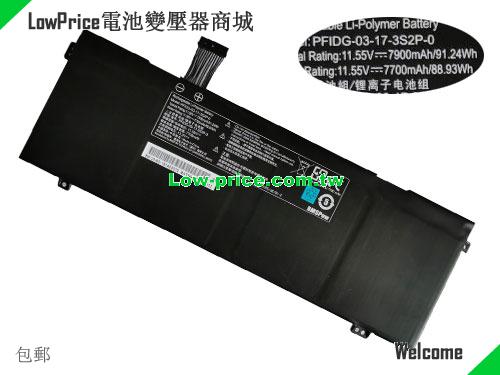 GETAC PFIDG03173S2P0 Battery 7900mAh, 91.24Wh  11.55V Black Li-Polymer