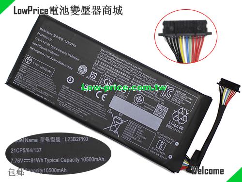 LENOVO L23L2PK0 Battery 10500mAh, 81.00Wh  7.76V Black Li-Polymer