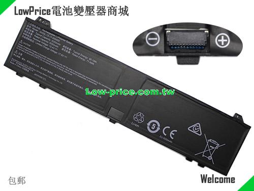 MECHREVO GX1DL-13-17-4S5050 Battery 5200mAh, 80.10Wh  15.4V Black Li-Polymer
