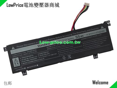 MECHREVO CodeGOHDS-7BB4U Battery 4740mAh, 55.00Wh  11.61V Black Li-Polymer