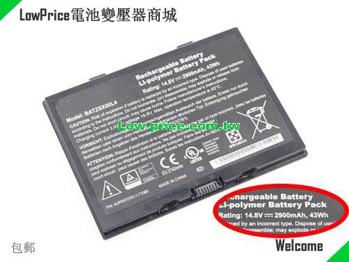 MOTION R12 tablet Battery 2900mAh, 43.00Wh  14.8V Black Li-ion