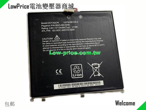 OTHER GC-SDC-3457A3-0200 Battery 5710mAh, 21.00Wh  3.8V Black Li-Polymer