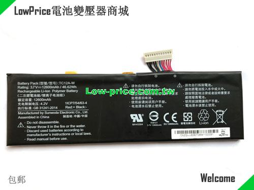 副廠/原廠 Rechargeable Tc12a-w 電池 适合 Tablet 3.7 Other 12600mah 46.62wh 