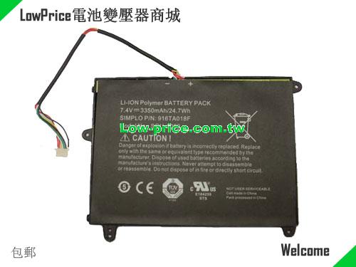 SIMPLO 916TAO18F Battery 3350mAh 7.4V Black Li-ion