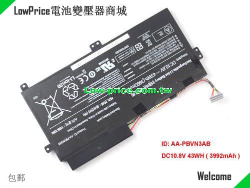SAMSUNG NP450R5E-X03GR Battery 3992mAh, 43.00Wh  10.8V Black Li-Polymer