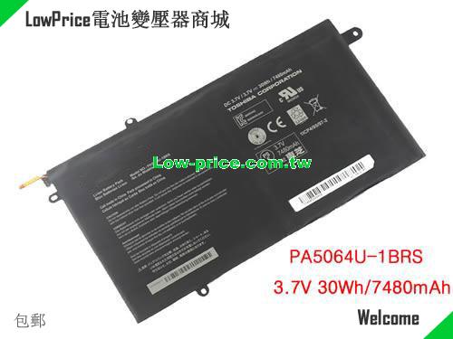 TOSHIBA PA5064U Battery 7480mAh, 30.00Wh  3.7V Black Li-ion