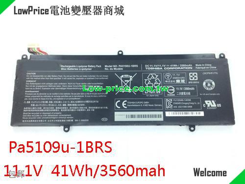TOSHIBA PA5190U-1BRS Battery 3560mAh, 41.00Wh  11.1V Black Li-ion