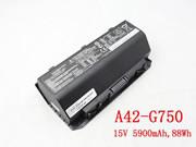 原廠 Asus A42-g750 G750jh G750js G750jz 電池 15v 88wh