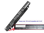 Original 筆電電池 2950mAh, 44.00Wh  ACER X550V, 