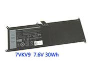9tv5x 7vkv9 電池 适合 Dell Xps 12 Series 3910mah 30wh