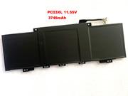 原廠 Pc03xl 電池 适合 Hp Pavilion X360 14 15 Series Li-polymer 11.55v 3745mah