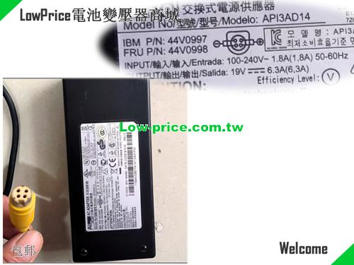 Genuine Acbel API3AD14 Ac Adapter IBM P/N 44V0997 44v0998 19v 6.3A Power Supply ACBEL 19V 6.3A 119.7W 筆電變壓器