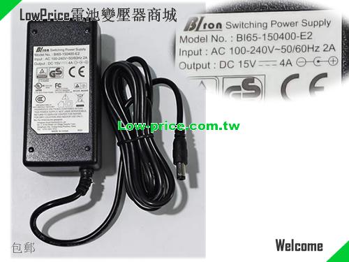 BIRON BI65-150400-E2 筆電變壓器 15V 4A 60W