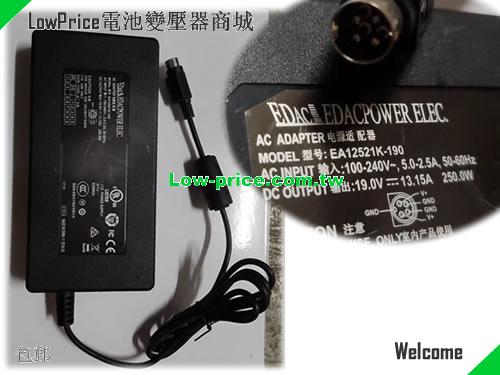 EDAC 19V 13.15A AC Adapter