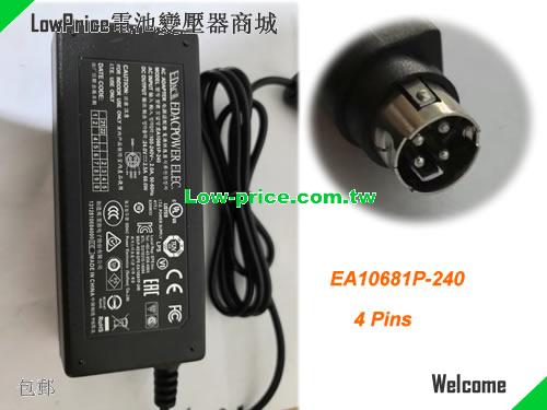 Genuine EDAC EA10681P-240 Ac Adapter for POS System 24v 2.5A 60W Power Supply 4 Pins EDAC 24V 2.5A 60W 筆電變壓器