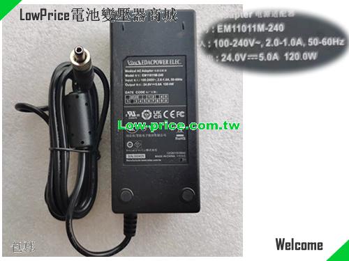  Genuine EDAC EA11011M-240 Medical Power Supply, Precision Instruments 24v 5A 120W EDAC 24V 5A 120W 筆電變壓器 