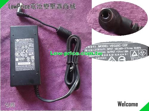  Genuine FATRWAY VEG20C-120F AC/DC Adapter 12V 1.66A Power Supply FAIRWAY 12V 1.66A 19.92W 筆電變壓器 