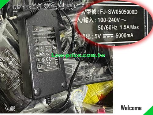  Genuine Fujia FJ-SW0505000D AC/DC Adapter 5V 5A 25W PSU FUJIA 5V 5A 25W 筆電變壓器 