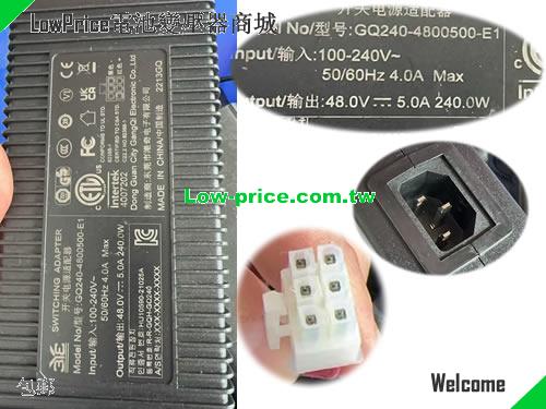 Genuine GangQi GQ240-4800500-E1 Switching Adapter 48v 5A 240.0W Power Supply GANGQI 48V 5A 240W 筆電變壓器