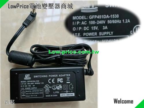 GFT  15V 3A AC Adapter