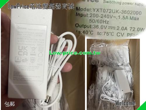 GOVEE YXT072UK-3602000 筆電變壓器 36V 2A 72W