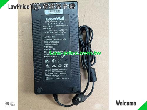 Genuine GA150SD2-5602679 AC Adapter 56V 2.679A Switching Power Supply 150W Great Wall GREAT WALL 56V 2.679A 150W 筆電變壓器