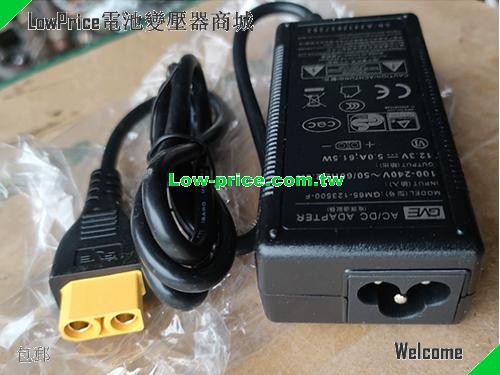  Genuine GVE GM65-123500-F AC/DC Adapter 12.3V 5A 61.5W Power Supply GVE 12.3V 5A 61.5W 筆電變壓器 