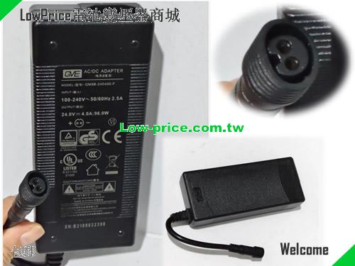  Genuine GVE GM98-240400-F AC/DC Adapter Witrh Waterproof Tip 24v 4A GVE 24V 4A 96W 筆電變壓器 
