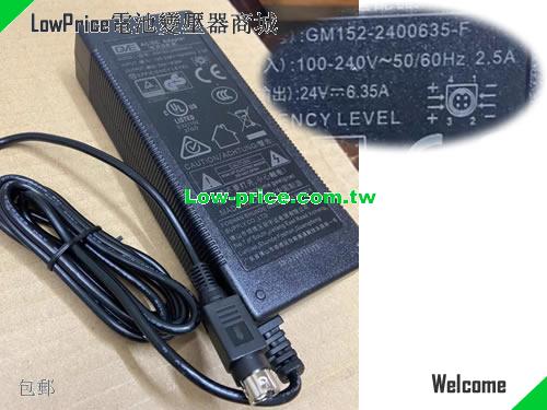 GVE GM152-2400635-F 筆電變壓器 24V 6.35A 152.4W