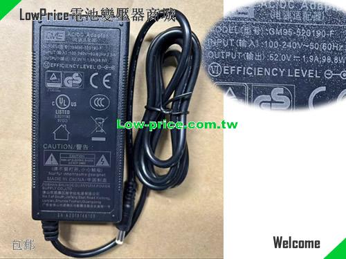 GVE  52V 1.9A AC Adapter