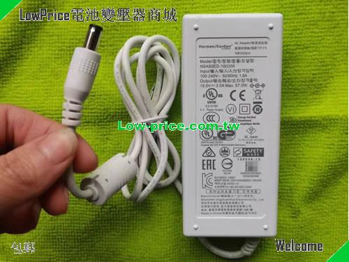 Genuine Harman/Kardon NSA60ED-190300 Ac Adapter 19.0v 3.0A 57.0W White for Go + Paly Speaker HARMANKARDON 19V 3A 57W 筆電變壓器