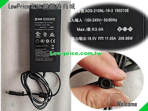  Genuine 7.0x5.0mm Hoioto ADS-210NL-19-3 190210E Switching Adapter 19.0v 11.05A 209.95W HOIOTO 19V 11.05A 209.95W 筆電變壓器 