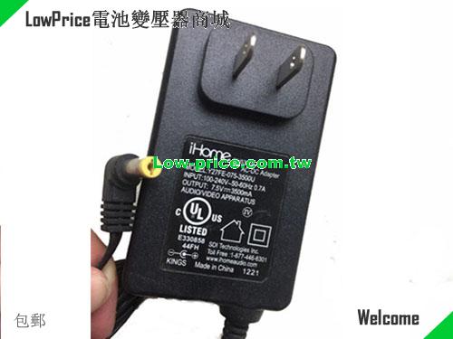  Genuine Ihome Y27FE-075-3500 ac 筆電變壓器 US 7.5v 3.5A for ID85 ID89 IHOME 7.5V 3.5A 26.25W 筆電變壓器 
