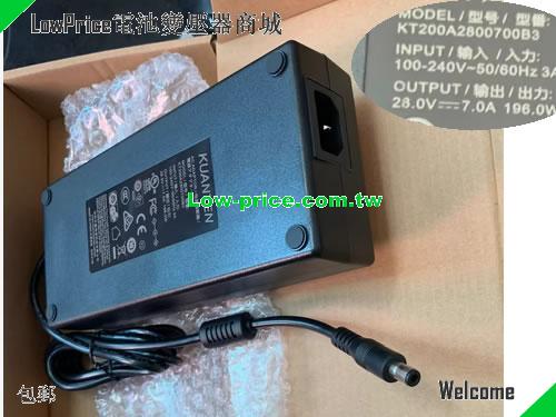 KUANTEN KT200A2800700B3 筆電變壓器 28V 7A 196W